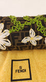 Fendi Zucca Canvas Floral Design Handbag - G0510