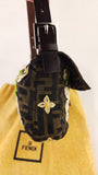 Fendi Zucca Canvas Floral Design Handbag - G0510