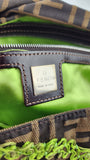 Fendi Zucca Canvas Floral Design Handbag - G0510