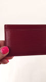 Louis Vuitton Magenta Epi Leather Card Case - 3634