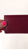 Louis Vuitton Magenta Epi Leather Card Case - 3634