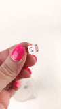 Hermes H Pink/Silver Tone Pierced Earrings - 3635