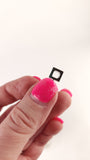 Hermes H Pink/Silver Tone Pierced Earrings - 3635