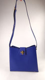 Celine Blue Leather Square Shoulder Bag - G0579