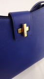 Celine Blue Leather Square Shoulder Bag - G0579