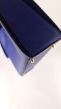 Celine Blue Leather Square Shoulder Bag - G0579