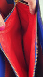 Celine Blue Leather Square Shoulder Bag - G0579