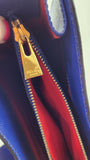 Celine Blue Leather Square Shoulder Bag - G0579