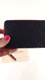 Louis Vuitton Clemence Navy/Red Long Wallet - G0546