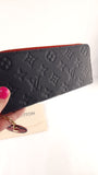 Louis Vuitton Clemence Navy/Red Long Wallet - G0546