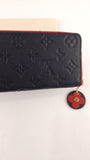 Louis Vuitton Clemence Navy/Red Long Wallet - G0546