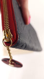 Louis Vuitton Clemence Navy/Red Long Wallet - G0546