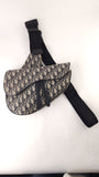 Christian Dior Navy Trotter Print Saddle Crossbody - 3636