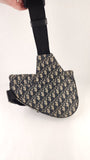 Christian Dior Navy Trotter Print Saddle Crossbody - 3636