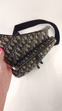 Christian Dior Navy Trotter Print Saddle Crossbody - 3636