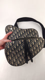 Christian Dior Navy Trotter Print Saddle Crossbody - 3636