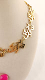 Chanel Gold Tone Cluster 'Chanel' Necklace - G0583