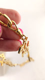 Chanel Gold Tone Cluster 'Chanel' Necklace - G0583