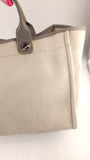 Chanel Beige/Grey Deauville Canvas Tote - G0537