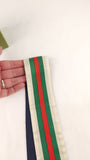 Gucci Red/Green Stripe and Navy Reversible Silk Twilly - 3646