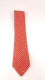 Hermes Red Silk Tie w/Fruit - G0469