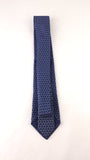 Hermes Navy Silk Geometric Print Tie - G0468
