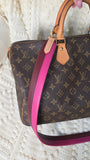 Louis Vuitton Burgandy/Pink Leather Shoulder Strap - G0456