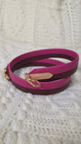Louis Vuitton Burgandy/Pink Leather Shoulder Strap - G0456