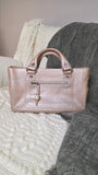 Celine Beige Metallic Leather Handbag - G0488