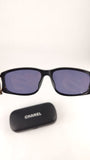 Chanel Matte Black Plastic Sunglasses - 3697