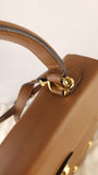 Salvatore Ferragamo Tan Leather 2way Hand Bag - 3685