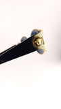 Versace Black and Gold Tone Sunglasses - 3695