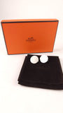 Hermes Clou de Selle Silver Tone Clip-on Earrings - G0599