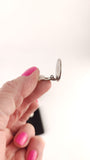 Hermes Clou de Selle Silver Tone Clip-on Earrings - G0599