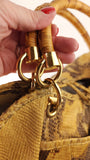 Salvatore Ferragamo Yellow Python Handbag - G0705