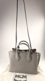 MCM Grey Leather 2way Handbag - G0609