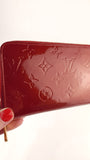 Louis Vuitton Monogram Vernis Red Zippy Wallet - 3650