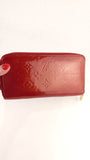 Louis Vuitton Monogram Vernis Red Zippy Wallet - 3650
