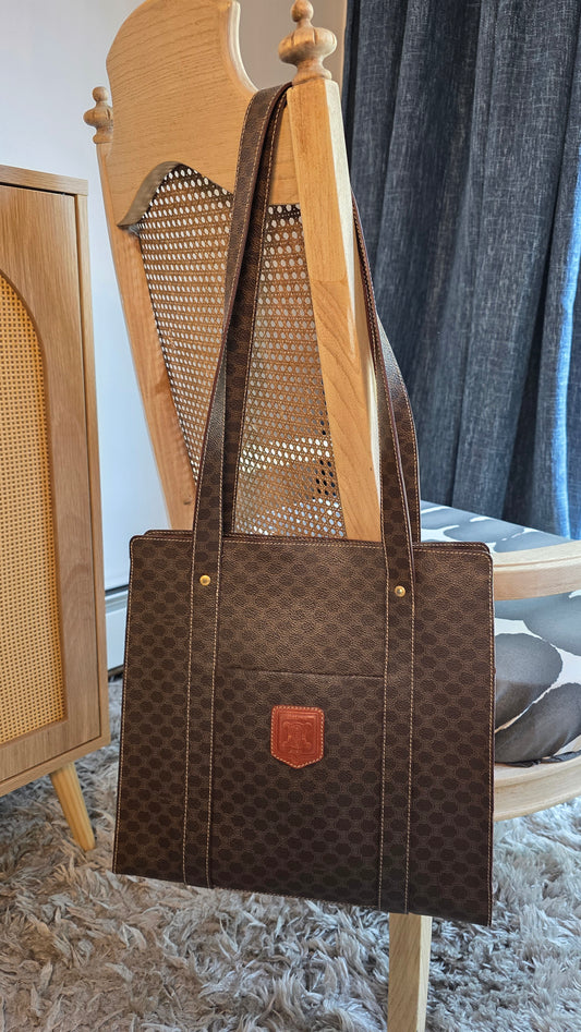Celine Brown Macadam Tote Bag - G0659