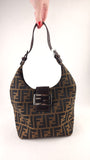 Fendi Zucca Brown Canvas Mamma Bucket Bag - G0570