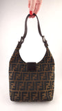 Fendi Zucca Brown Canvas Mamma Bucket Bag - G0570