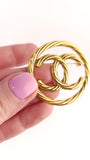 Chanel Gold CC Logo Brooch - G0731
