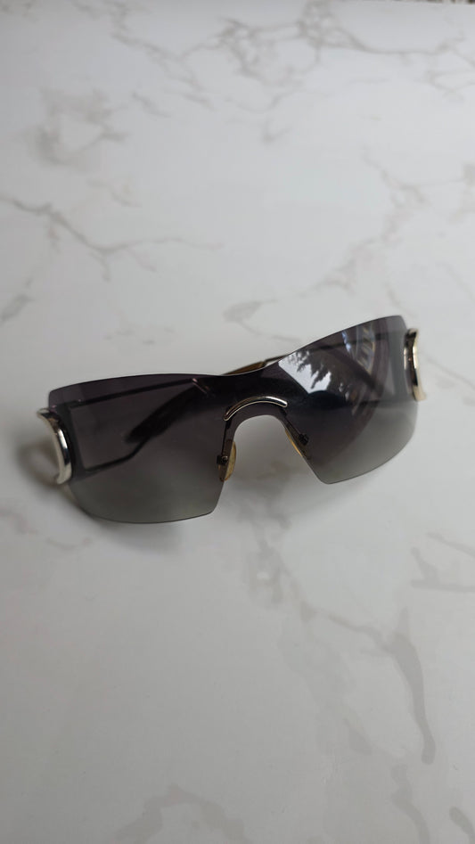 Christian Dior Grey Plastic Frameless Sunglasses - G0486