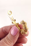 Christian Dior Gold Tone Braided Hoop Clip-on Earrings - G0482