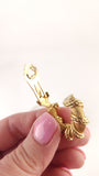 Christian Dior Gold Tone Braided Hoop Clip-on Earrings - G0482