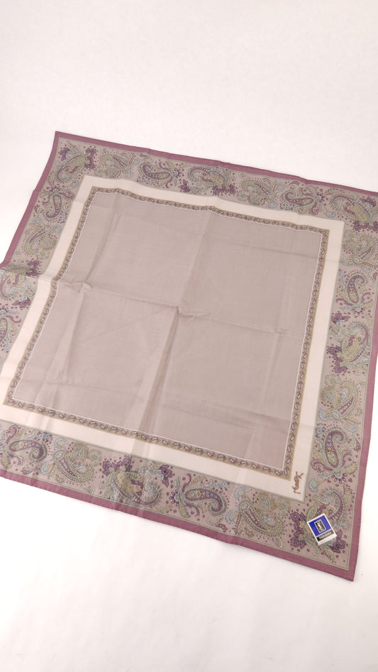 YSL Purple Paisley Handkerchief - G0592