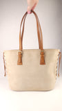 Salvatore Ferragamo Beige Suede Tote Bag - G0750