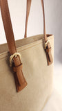 Salvatore Ferragamo Beige Suede Tote Bag - G0750