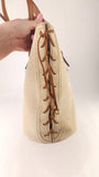 Salvatore Ferragamo Beige Suede Tote Bag - G0750
