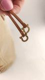 Salvatore Ferragamo Beige Suede Tote Bag - G0750